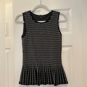 Ann Taylor Black Peblum Sleeveless Top